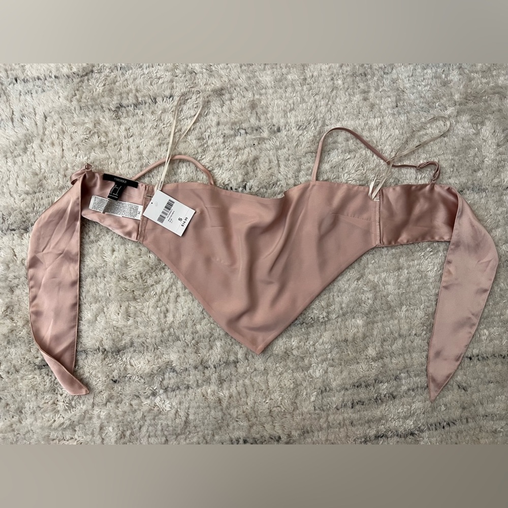 Crop tie back spaghetti strap